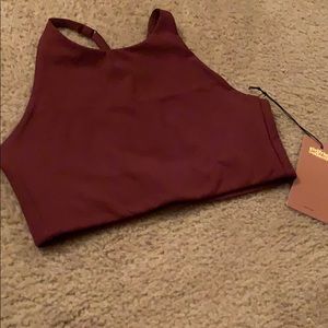Girlfriend Collective Burgundy Sports Bra